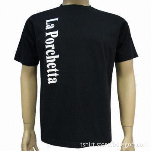 Men black tee shirt, short sleeve, o-neck tshirt, customized tee shirt